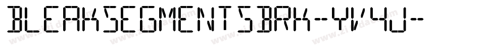 BleakSegmentsBrk-Yv4j字体转换