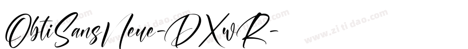 ObtiSansNeue-DXwR字体转换