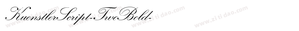 KuenstlerScript-TwoBold字体转换