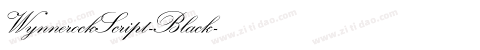 WynnerockScript-Black字体转换