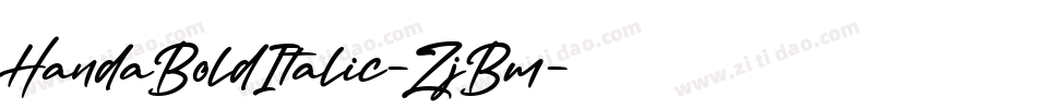 HandaBoldItalic-ZjBm字体转换