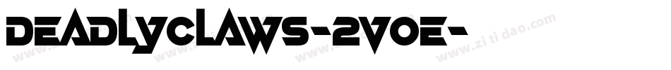 DeadlyClaws-2V0e字体转换