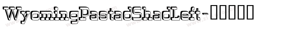 WyomingPastadShadLeft字体转换