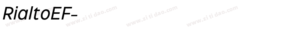 RialtoEF字体转换