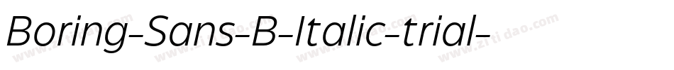 Boring-Sans-B-Italic-trial字体转换