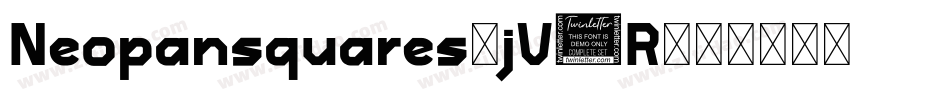 Neopansquares-jV9R字体转换