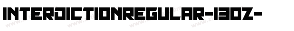 InterdictionRegular-130Z字体转换
