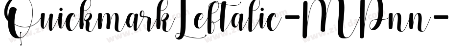 QuickmarkLeftalic-MPnn字体转换
