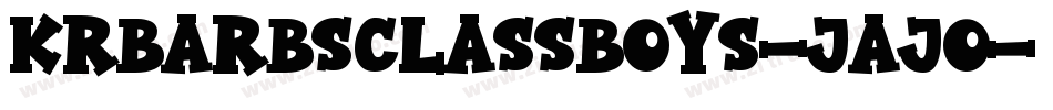 KrBarbsClassBoys-Jajo字体转换