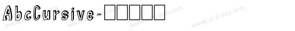 AbcCursive字体转换