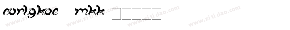CurlyKue-7mKK字体转换