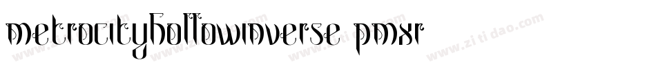 MetroCityHollowInverse-pmxr字体转换