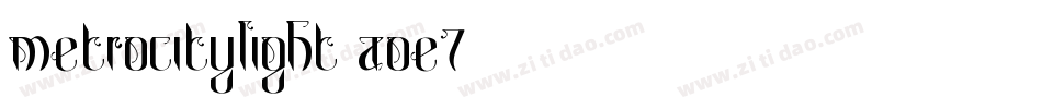 MetroCityLight-AOE7字体转换
