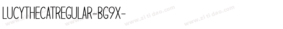LucyTheCatRegular-Bg9x字体转换