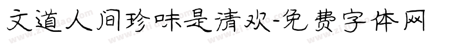 文道人间珍味是清欢字体转换