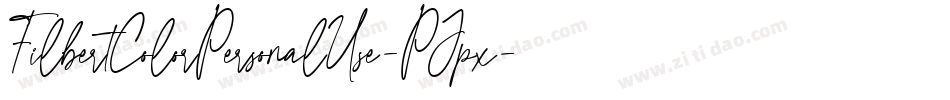 FilbertColorPersonalUse-PJpx字体转换