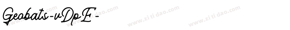 Geobats-vDpE字体转换
