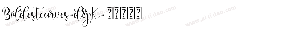 Boldestcurves-d8jK字体转换