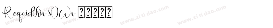 Requidthin-8OWn字体转换
