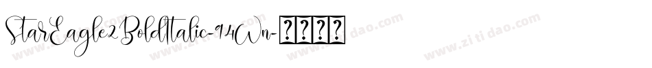 StarEagle2BoldItalic-94Wn字体转换