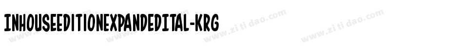 InHouseEditionExpandedItal-KrGy字体转换