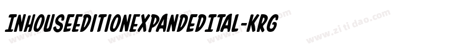 InHouseEditionExpandedItal-KrGy字体转换