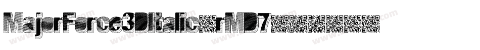 MajorForce3DItalic-rMD7字体转换