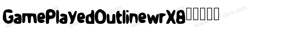 GamePlayedOutline-wrX8字体转换