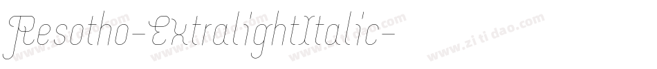 Resotho-ExtralightItalic字体转换