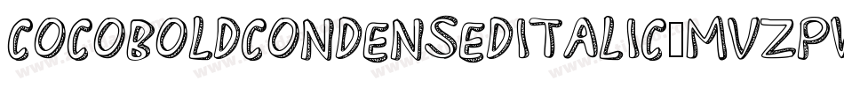 CocoBoldcondenseditalic-MVZPw字体转换