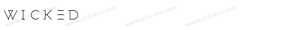 wicked字体转换