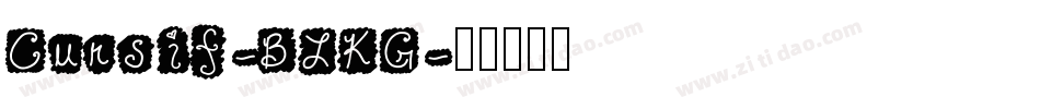 Cursif-BLKG字体转换