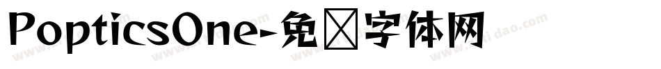 PopticsOne字体转换