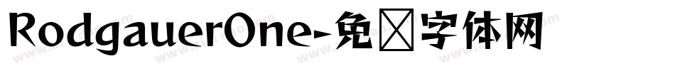 RodgauerOne字体转换