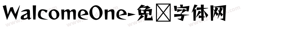 WalcomeOne字体转换