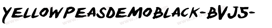 YellowPeasDemoBlack-BVJ5字体转换