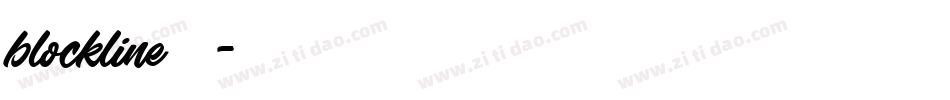 blockline生成器字体转换
