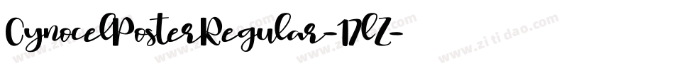 CynocelPosterRegular-17lZ字体转换