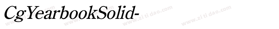 CgYearbookSolid字体转换