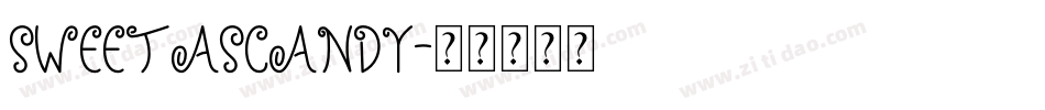 SWEETASCANDY字体转换