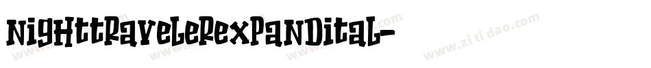 nighttravelerexpandital字体转换