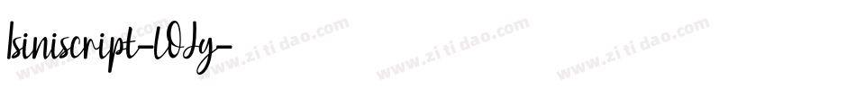 Isiniscript-lOJy字体转换