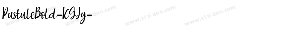PustuleBold-KGJy字体转换