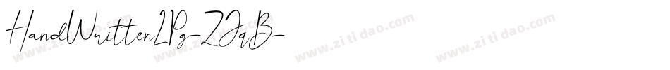 HandWritten2Pg-ZJqB字体转换