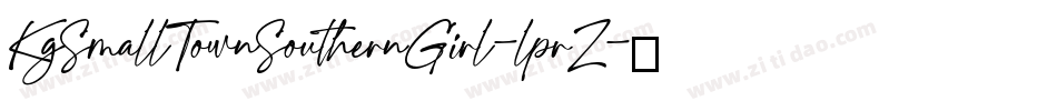 KgSmallTownSouthernGirl-lprZ字体转换
