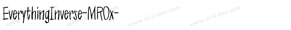 EverythingInverse-MROx字体转换