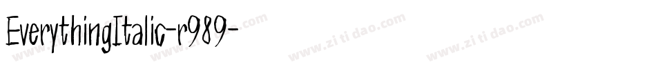 EverythingItalic-r989字体转换