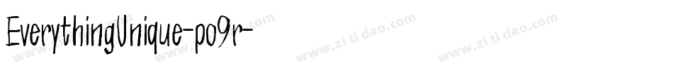 EverythingUnique-po9r字体转换