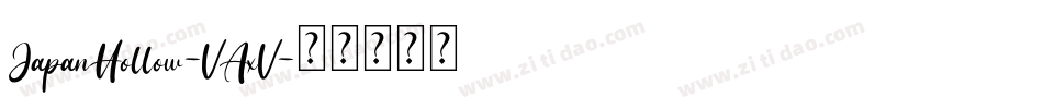 JapanHollow-VAxV字体转换