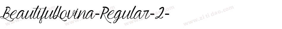 BeautifulLovina-Regular-2字体转换